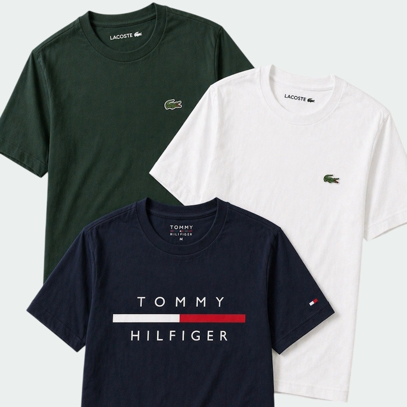 Box - T-shirts Lacoste & Tommy Hilfiger