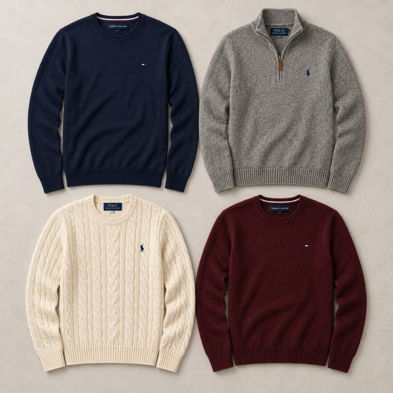 Box - Pulls Ralph Lauren & Tommy Hilfiger - Revente 20 à 45€